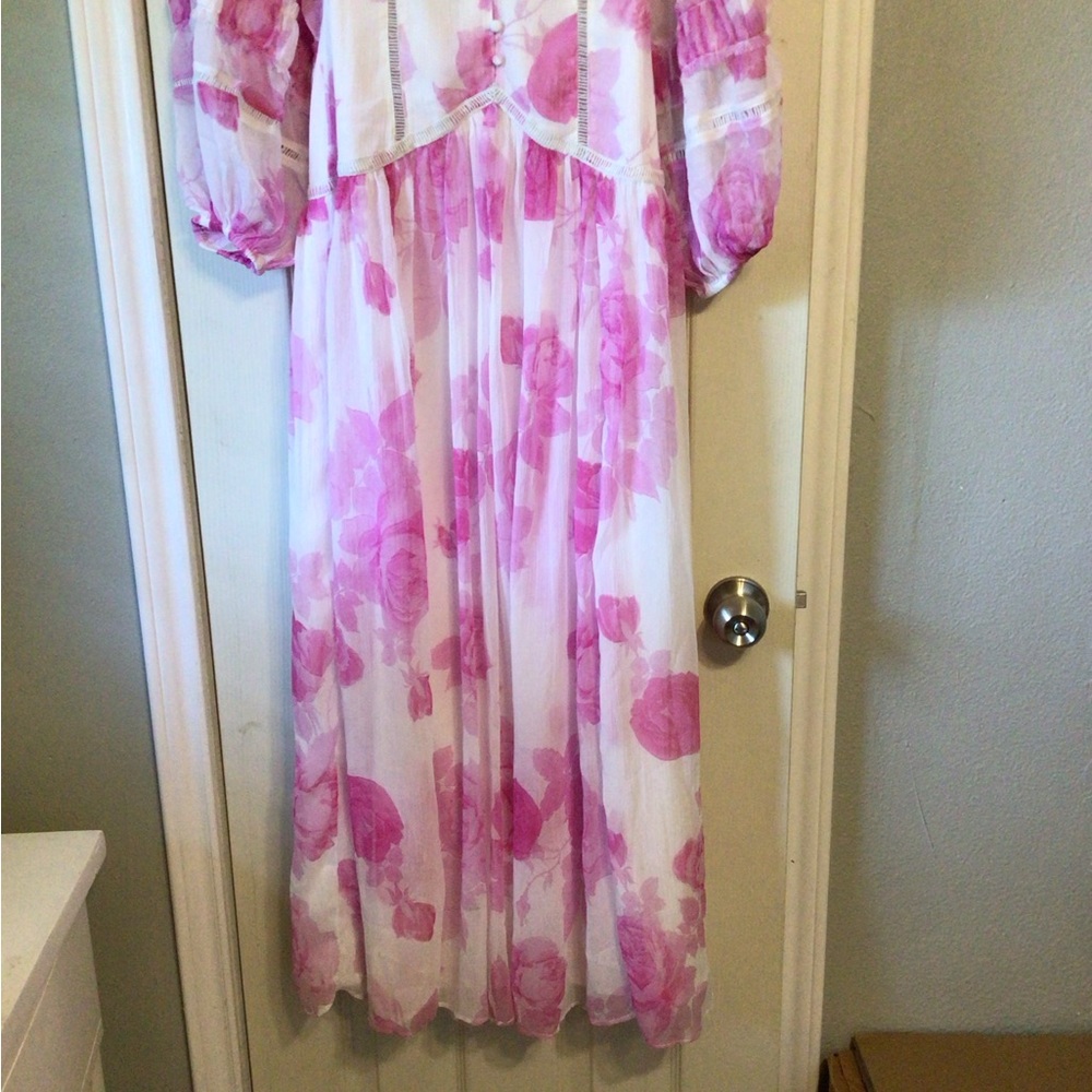 Offer $50๐๐ผ ASOS Design pink white maxi dress NWT - Picture 4 of 12